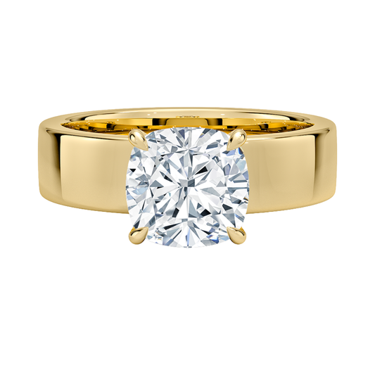 1 TO 5 CT Cushion Cut Lab Grown Alden Diamond Solitaire Ring in 10K/14K/18K Gold |Pooja Daimond |IGI Certified Lab Diamond