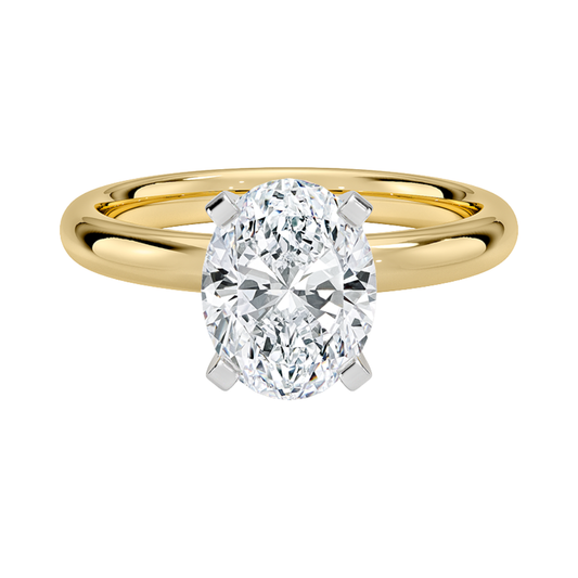 1 TO 5 CT Lab Grown Oval Shape Diamond Solitaire Ring in 10K/14K/18K Gold | Classic Love Engagement Ring – Pooja Diamond | IGI Certified Lab Diamond