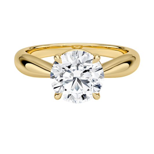 1 To 5 Ct Thea Tapered Solitaire Round Cut Lab Grown Diamond Ring | Pooja Diamond | IGI Certified Lab Diamond