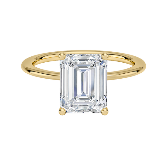 1 TO 5 CT Lab Grown Emerald Cut Diamond Solitaire Ring in 10K/14K/18K  Gold | Pooja Diamonds| IGI Certified Lab Diamond