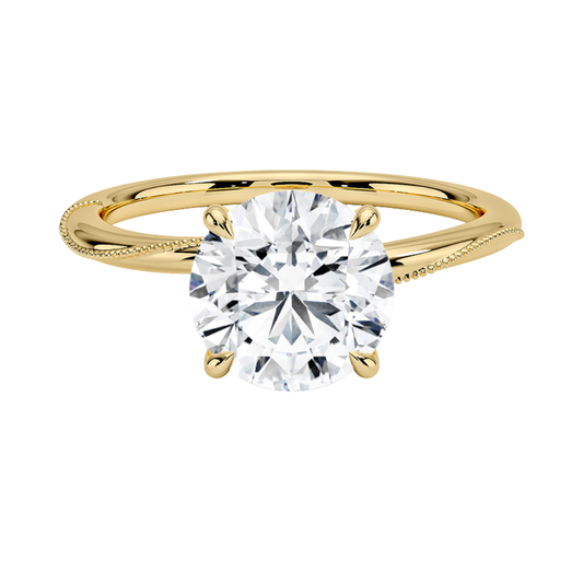1 TO 5 CT Lab Grown Round Cut Diamond Ring in 10K/14K/18K Gold | Pooja Diamonds |IGI Certified Lab Diamond