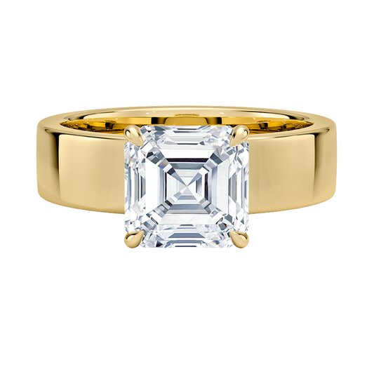 1 TO 5 CT Asscher Cut Lab Grown Alden Diamond Solitaire Ring in 10K/14K/18K Gold |Pooja Daimond |IGI Certified Lab Diamond