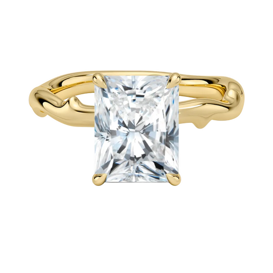 1 To 5 Ct Lab Grown Radiant Cut Diamond Rose Thorn Solitaire Ring in 10K/14K/18K Gold | Pooja Diamond | IGI Certified Lab Diamond