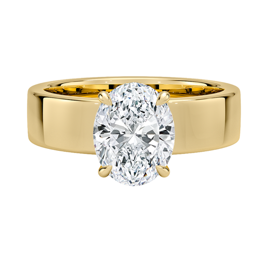 1 TO 5 CT Oval Cut Lab Grown Alden Diamond Solitaire Ring in 10K/14K/18K Gold |Pooja Daimond |IGI Certified Lab Diamond