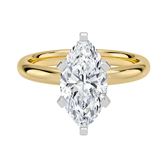 1 TO 5 CT Lab Grown Marquise Shape Diamond Solitaire Ring in 10K/14K/18K Gold | Classic Love Engagement Ring – Pooja Diamond | IGI Certified Lab Diamond