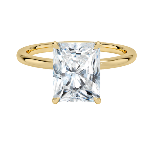 1 TO 5 CT Lab Grown Radiant Cut Petal 1.5mm Diamond Ring in 10K/14K/18K Gold with Hidden Halo Gallery | Pooja Diamond | IGI Certified Lab Diamond