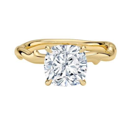 1 To 5 Ct Lab Grown Cushion Cut Diamond Rose Thorn Solitaire Ring in 10K/14K/18K Gold | Pooja Diamond | IGI Certified Lab Diamond