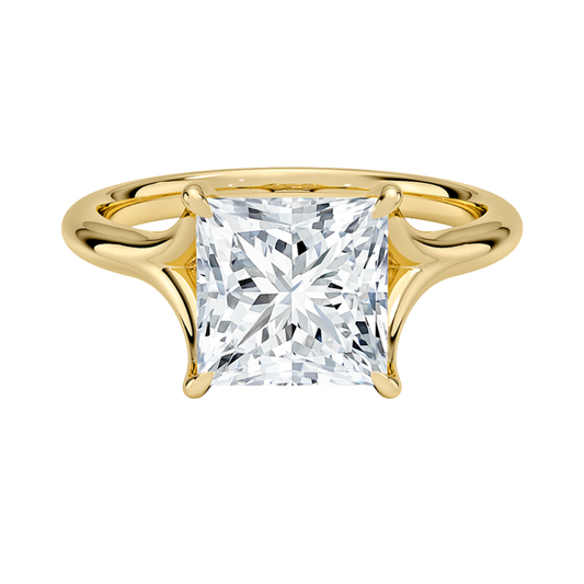 1 TO 5 CT Classic Lab Grown Princess Cut Diamond Reverie Solitaire Ring in 10K/14K/18K Gold | Pooja Diamond | IGI Certified Lab Diamond