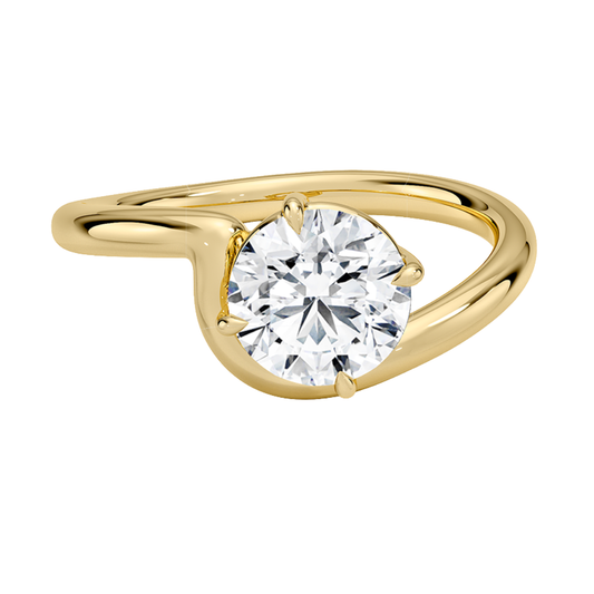 1 TO 5 CT Lab Grown Round Cut Diamond Aire Solitaire Ring in 10K/14K/18K Gold | Pooja Diamonds|IGI Certified Lab Diamond