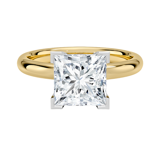 1 TO 5 CT Lab Grown Princess Shape Diamond Solitaire Ring in 10K/14K/18K Gold | Classic Love Engagement Ring – Pooja Diamond | IGI Certified Lab Diamond