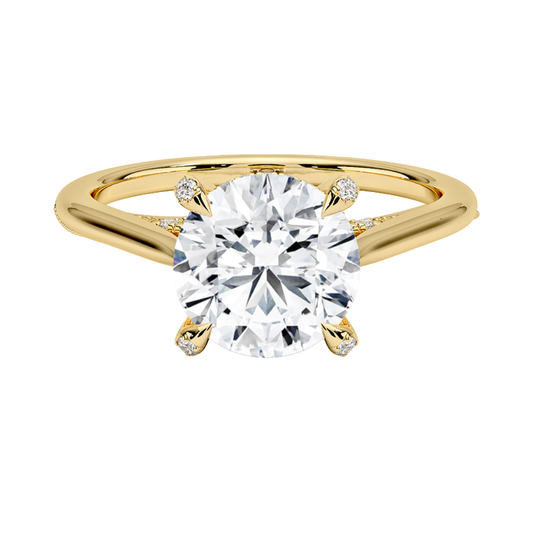 1 TO 5 CT Vintage Style Round Cut Lab Grown Diamond Ring in 10K/14K/18K Gold| IGI Certified Lab Diamond