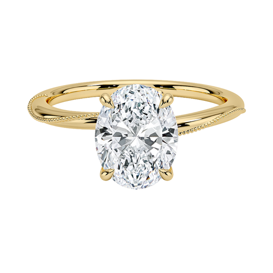 1 TO 5 CT Lab Grown Oval Cut Diamond Ring in 10K/14K/18K Gold | Pooja Diamonds |IGI Certified Lab Diamond
