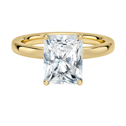 1 To 5 Ct Sydney Perfect Fit Hidden Halo 2mm Radiant Cut Lab Grown Diamond Solitaire Ring | Pooja Diamond | IGI Certified Lab Diamond