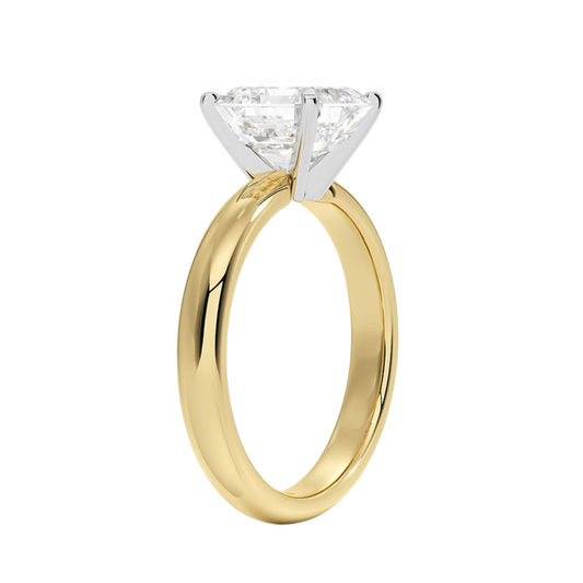 1 TO 5 CT Lab Grown Asscher Shape Diamond Solitaire Ring in 10K/14K/18K Gold | Classic Love Engagement Ring – Pooja Diamond | IGI Certified Lab Diamond
