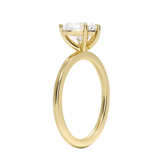1 TO 5 CT Lab Grown Heart Cut Diamond Perfect Fit 1.4mm Solitaire Ring in 10K/14K/18K Gold – Classic Basket Setting | Pooja Diamond | IGI Certified Lab Diamond
