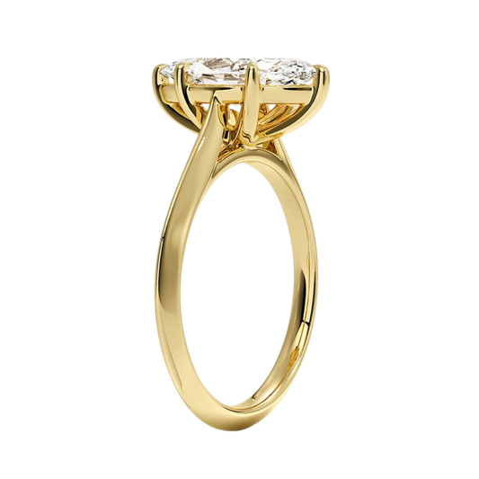 1 TO 5 CT Classic Marquise Shape Lab Grown Diamond Piper Knife Edge Solitaire Ring – 10K/14K/18K Gold | Pooja Diamond | IGI Certified Lab Diamond