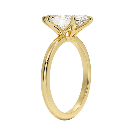 1 TO 5 CT Modern Marquise Cut Lab Grown Diamond Esme 1.8mm Solitaire Ring in 10K/14K/18K Gold | Pooja Diamond | IGI Certified Lab Diamond