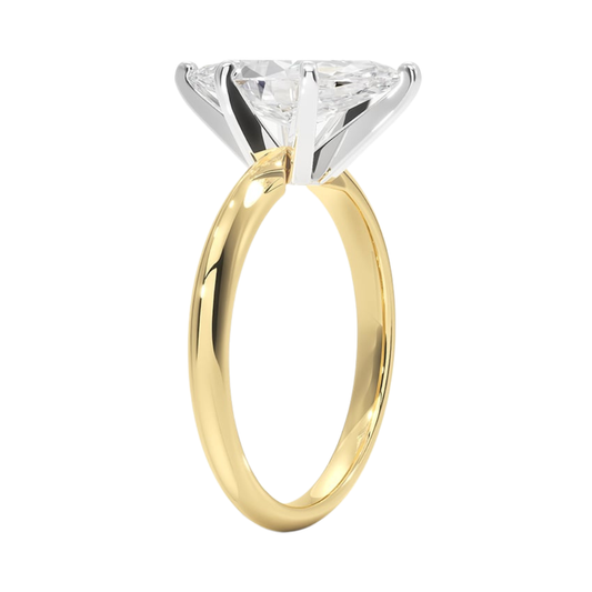 1 TO 5 CT Lab Grown Marquise Shape Diamond Solitaire Ring in 10K/14K/18K Gold | Romantic Engagement Ring – Pooja Diamond | IGI Certified Lab Diamond