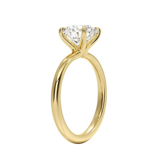 1 To 5 CT Lab Grown Round Cut Diamond Manon Solitaire Ring in 10K/14K/18K Gold | Pooja Diamond | IGI Certified Lab Diamond