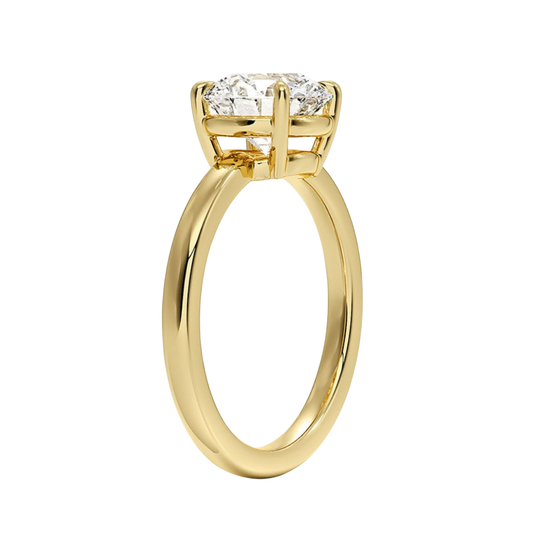 1 TO 5 CT Lab Grown Round Cut Diamond Solitaire Ring in 10K/14K/18K Gold | Classic Basket Setting – Pooja Diamond | IGI Certified Lab Diamond
