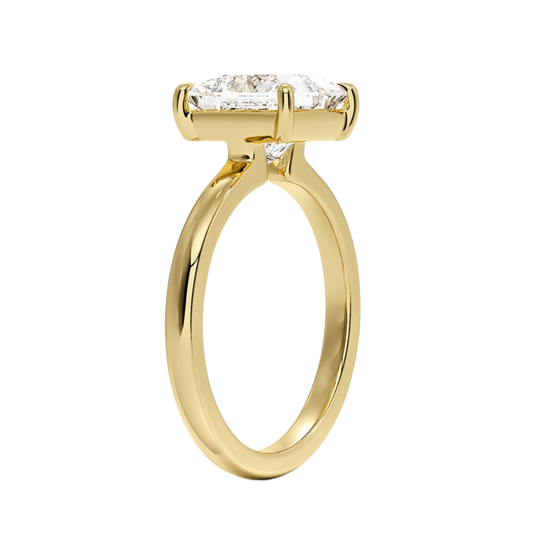 1 TO 5 CT Lab Grown Princess Cut Diamond Alice Solitaire Ring in 10K/14K/18K Gold | Modern Bezel Setting | Pooja Diamonds| IGI Certified Lab Diamond