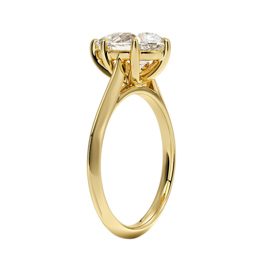 1 TO 5 CT Classic Pear Shape Lab Grown Diamond Piper Knife Edge Solitaire Ring – 10K/14K/18K Gold | Pooja Diamond | IGI Certified Lab Diamond