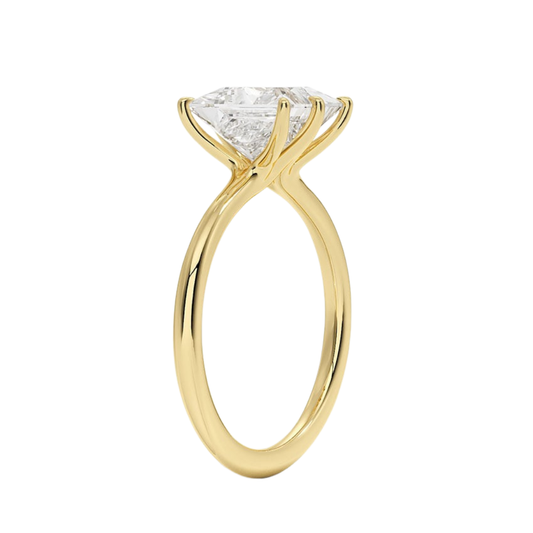 1 TO 5 CT Lab Grown Princess Cut Diamond Freesia Six-Prong Solitaire Ring in 10K/14K/18K Gold | Pooja Diamond | IGI Certified Lab Diamond