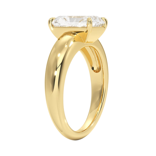 1 TO 5 CT Lab Grown Radiant Cut Diamond Solitaire Ring in Yellow Gold | Pooja Diamonds|IGI Certified Lab Diamond