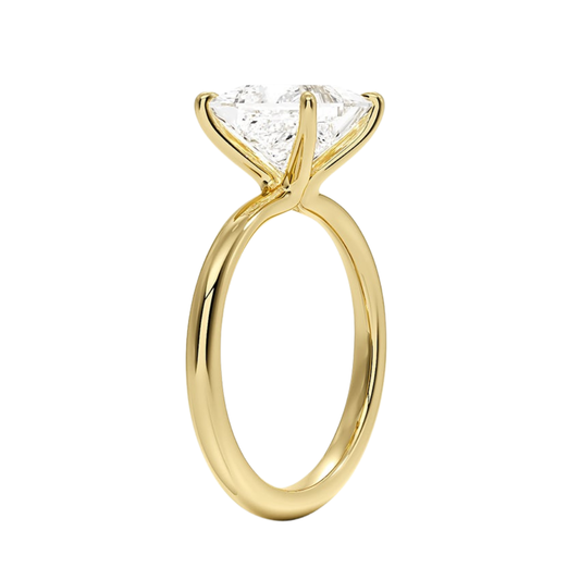 1 To 5 CT Lab Grown Princess Cut Diamond Manon Solitaire Ring in 10K/14K/18K Gold | Pooja Diamond | IGI Certified Lab Diamond