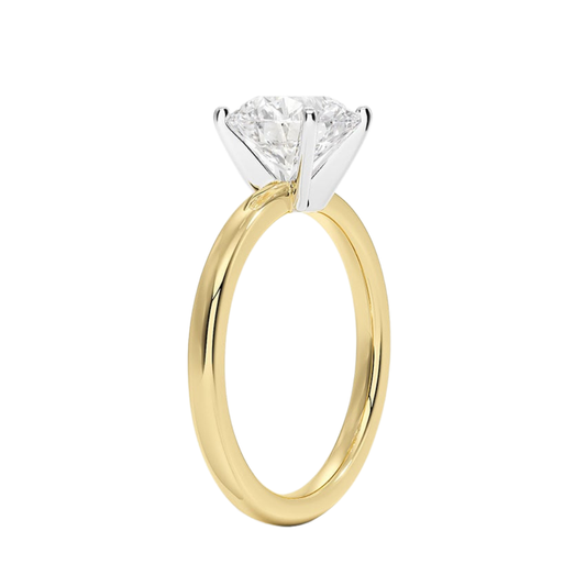 1 TO 5 CT Lab Grown Round Cut Diamond Solitaire Ring in 10K/14K/18K Gold | Classic Step-Cut Elegance – Pooja Diamond |IGI Certified Lab Diamond