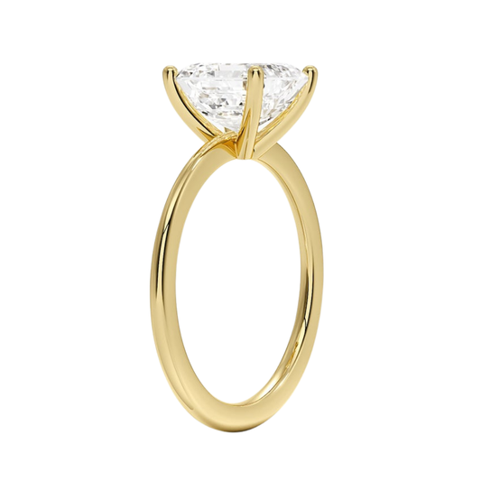 1 TO 5 CT Lab Grown Asscher Cut Diamond Solitaire Ring in 10K/14K/18K Gold | Pooja Diamonds| IGI Certified Lab Diamond