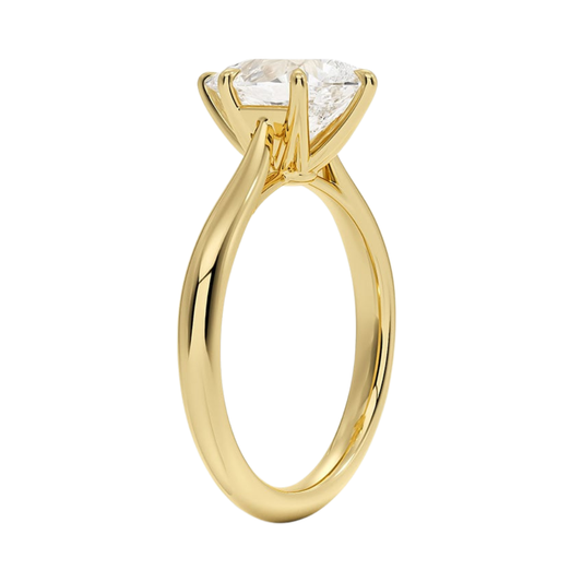 1 TO 5 CT Lab Grown Pear Cut Diamond Solitaire Ring in 10K/14K/18K Gold | Classic Cathedral Design | IGI Certified Lab Diamond