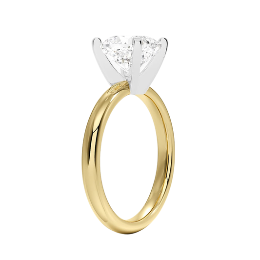 1 TO 5 CT Lab Grown Cushion Shape Diamond Solitaire Ring in 10K/14K/18K Gold | Classic Love Engagement Ring – Pooja Diamond | IGI Certified Lab Diamond