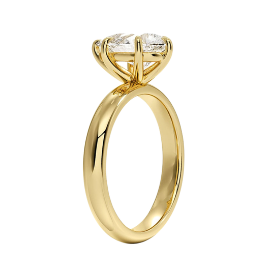 1 TO 5 CT Lab Grown Pear Cut Audrey Perfect FIt 3mm Solitaire Ring in 10K/14K/18K Gold | Cathedral Setting |IGI Certified Lab Diamond
