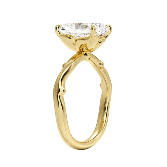 1 To 5 Ct Lab Grown Radiant Cut Diamond Rose Thorn Solitaire Ring in 10K/14K/18K Gold | Pooja Diamond | IGI Certified Lab Diamond