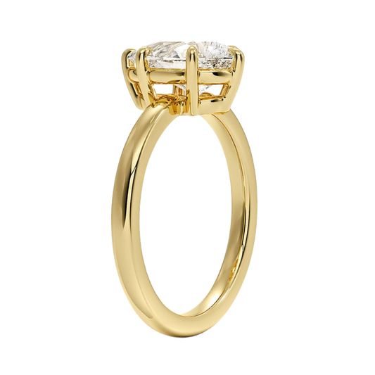 1 TO 5 CT Lab Grown Pear Cut Diamond Solitaire Ring in 10K/14K/18K Gold | Classic Basket Setting – Pooja Diamond | IGI Certified Lab Diamond
