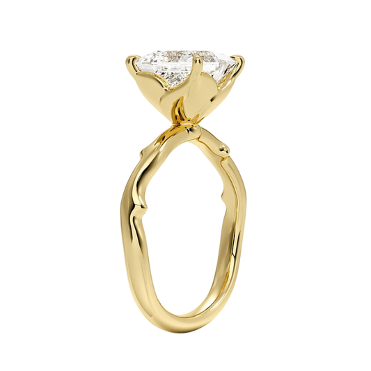 1 To 5 Ct Lab Grown Princess Cut Diamond Rose Thorn Solitaire Ring in 10K/14K/18K Gold | Pooja Diamond | IGI Certified Lab Diamond