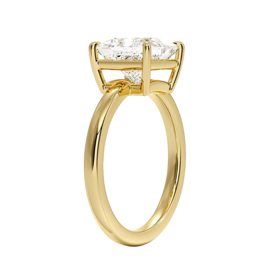1 TO 5 CT Lab Grown Princess Cut Diamond Solitaire Ring in 10K/14K/18K Gold | Classic Basket Setting – Pooja Diamond | IGI Certified Lab Diamond