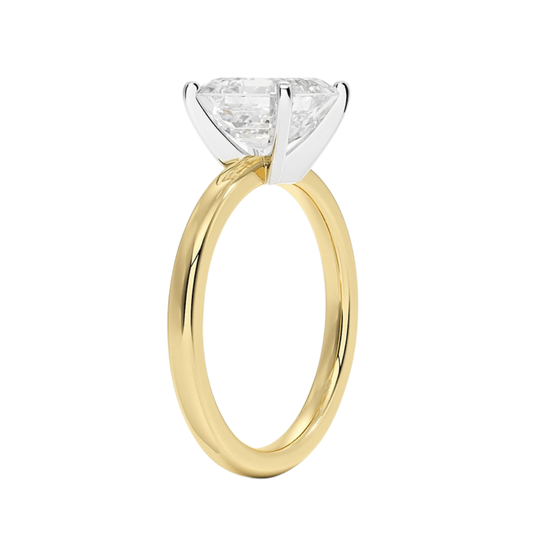 1 TO 5 CT Lab Grown Asscher Cut Diamond Solitaire Ring in 10K/14K/18K Gold | Classic Step-Cut Elegance – Pooja Diamond |IGI Certified Lab Diamond