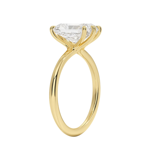 1 TO 5 CT Lab Grown Radiant Cut Diamond Freesia Six-Prong Solitaire Ring in 10K/14K/18K Gold | Pooja Diamond | IGI Certified Lab Diamond