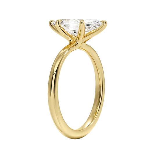 1 To 5 CT Lab Grown Marquise Cut Diamond Manon Solitaire Ring in 10K/14K/18K Gold | Pooja Diamond | IGI Certified Lab Diamond