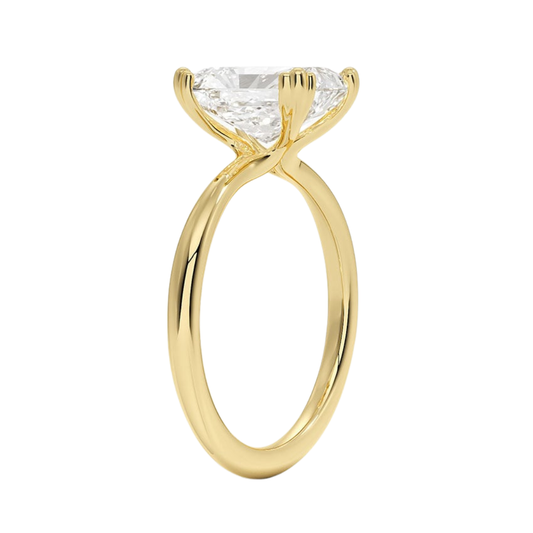 1 TO 5 CT Lab Grown Radiant Cut Solitaire Diamond Freesia Triple-Prong Solitaire Ring in 10K/14K/18K Gold | Pooja Diamond | IGI Certified Lab Diamond