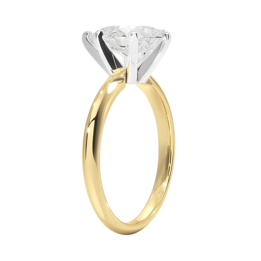 1 TO 5 CT Lab Grown Pear Shape Diamond Solitaire Ring in 10K/14K/18K Gold | Romantic Engagement Ring – Pooja Diamond | IGI Certified Lab Diamond