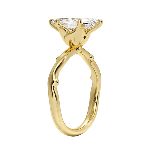 1 To 5 Ct Lab Grown Marquise Cut Diamond Rose Thorn Solitaire Ring in 10K/14K/18K Gold | Pooja Diamond | IGI Certified Lab Diamond