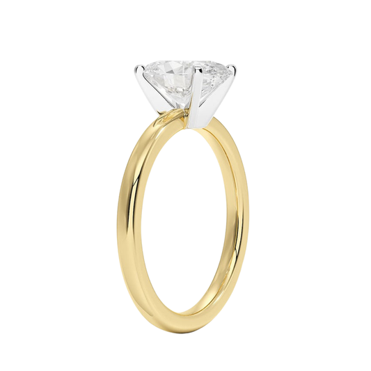 1 TO 5 CT Lab Grown Oval Cut Diamond Solitaire Ring in 10K/14K/18K Gold | Classic Step-Cut Elegance – Pooja Diamond |IGI Certified Lab Diamond