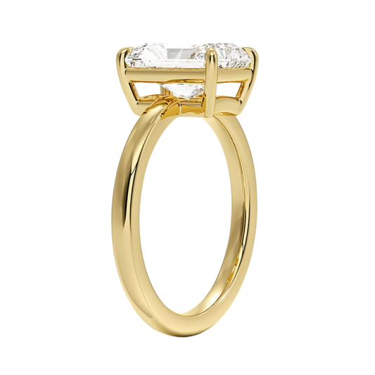 1 TO 5 CT Lab Grown Radiant Cut Diamond Solitaire Ring in 10K/14K/18K Gold | Classic Basket Setting – Pooja Diamond | IGI Certified Lab Diamond