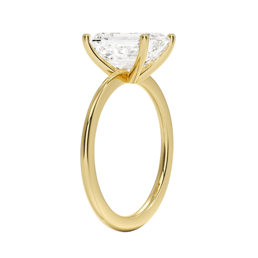 1 TO 5 CT Lab Grown Emerald Cut Diamond Solitaire Ring in 10K/14K/18K  Gold | Pooja Diamonds| IGI Certified Lab Diamond
