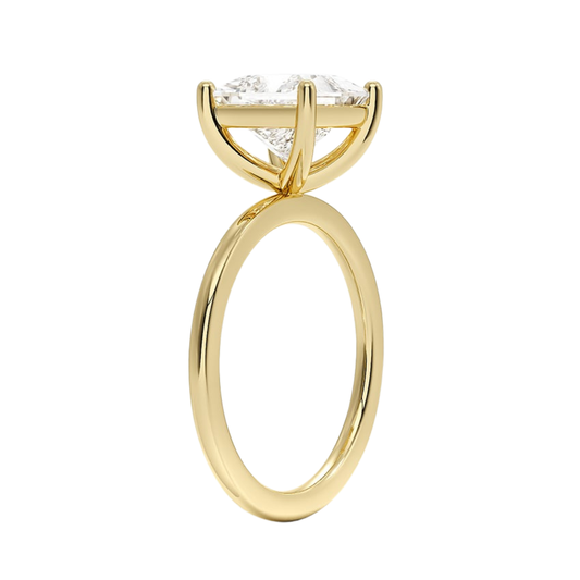 1 TO 5 CT Lab Grown Princess Cut Diamond Perfect Fit 1.4mm Solitaire Ring in 10K/14K/18K Gold – Classic Basket Setting | Pooja Diamond | IGI Certified Lab Diamond
