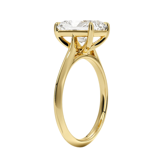 1 TO 5 CT Classic Radiant Shape Lab Grown Diamond Piper Knife Edge Solitaire Ring – 10K/14K/18K Gold | Pooja Diamond | IGI Certified Lab Diamond
