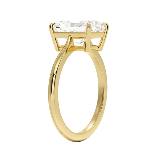 1 TO 5 CT Classic Radiant Cut Lab Grown Diamond Elle Solitaire Ring in 10K/14K/18K Gold | Pooja Diamond | IGI Certified Lab Diamond
